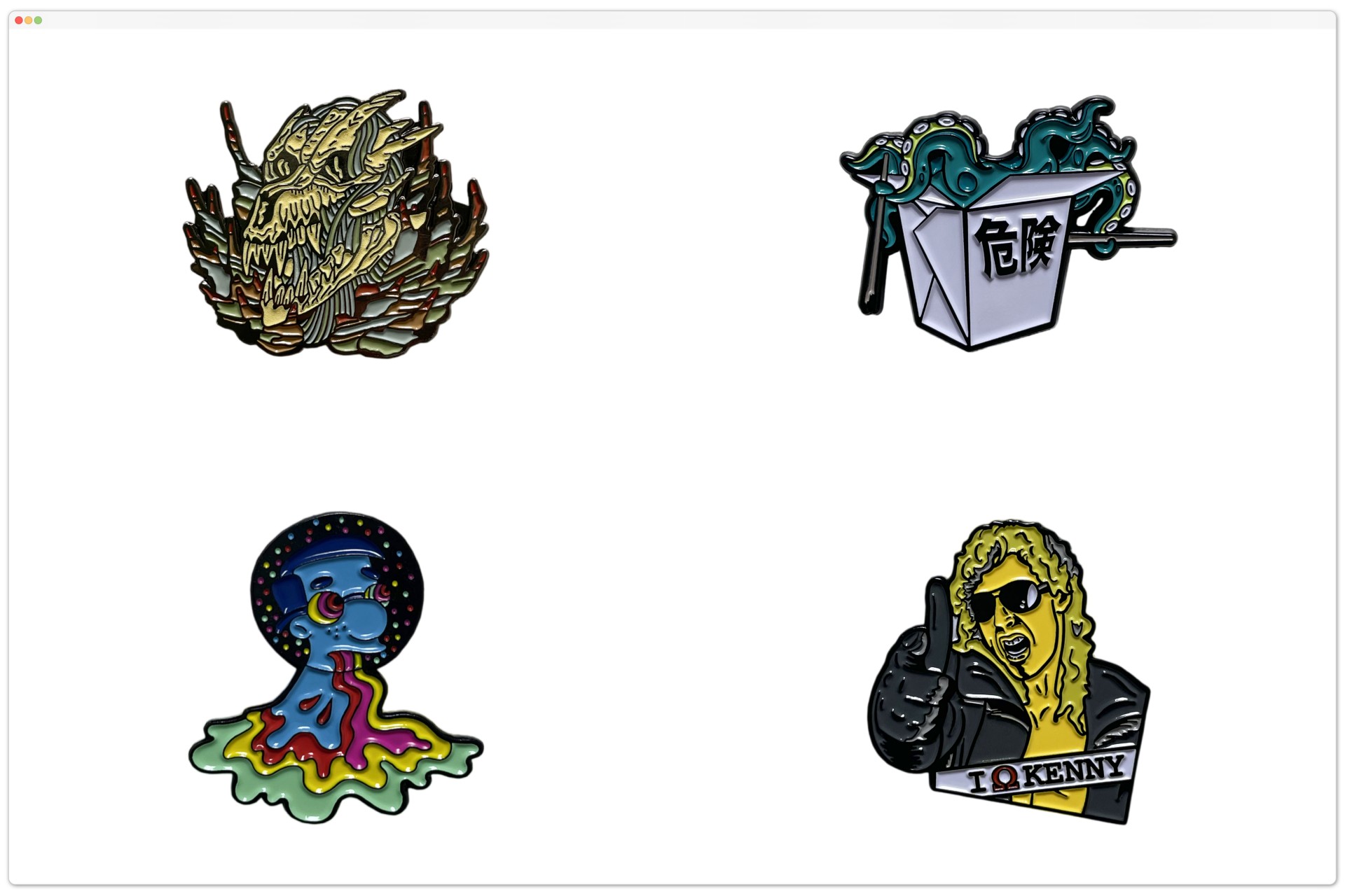 custom-soft-enamel-pins-weird-edgy-dark-monster-art-pin-collection