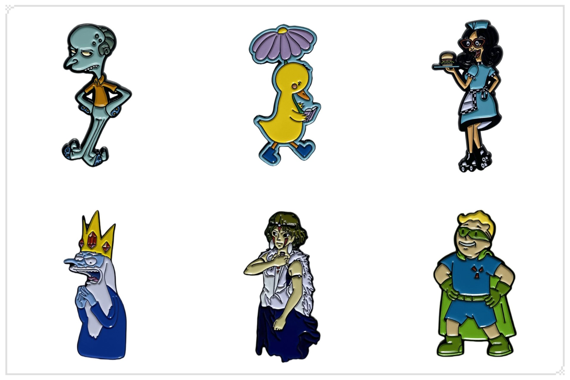 custom-soft-enamel-pins-mixed-western-cartoon-character-collection