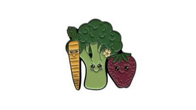 Yellow Metal Cartoon Enamel Pin