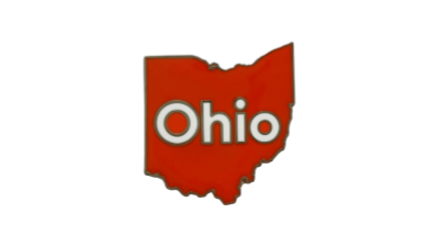 Hard Enamel Ohio State Map Pin