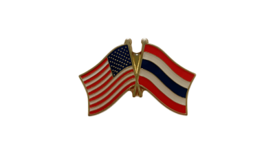 US Thailand Cross Flag Pin