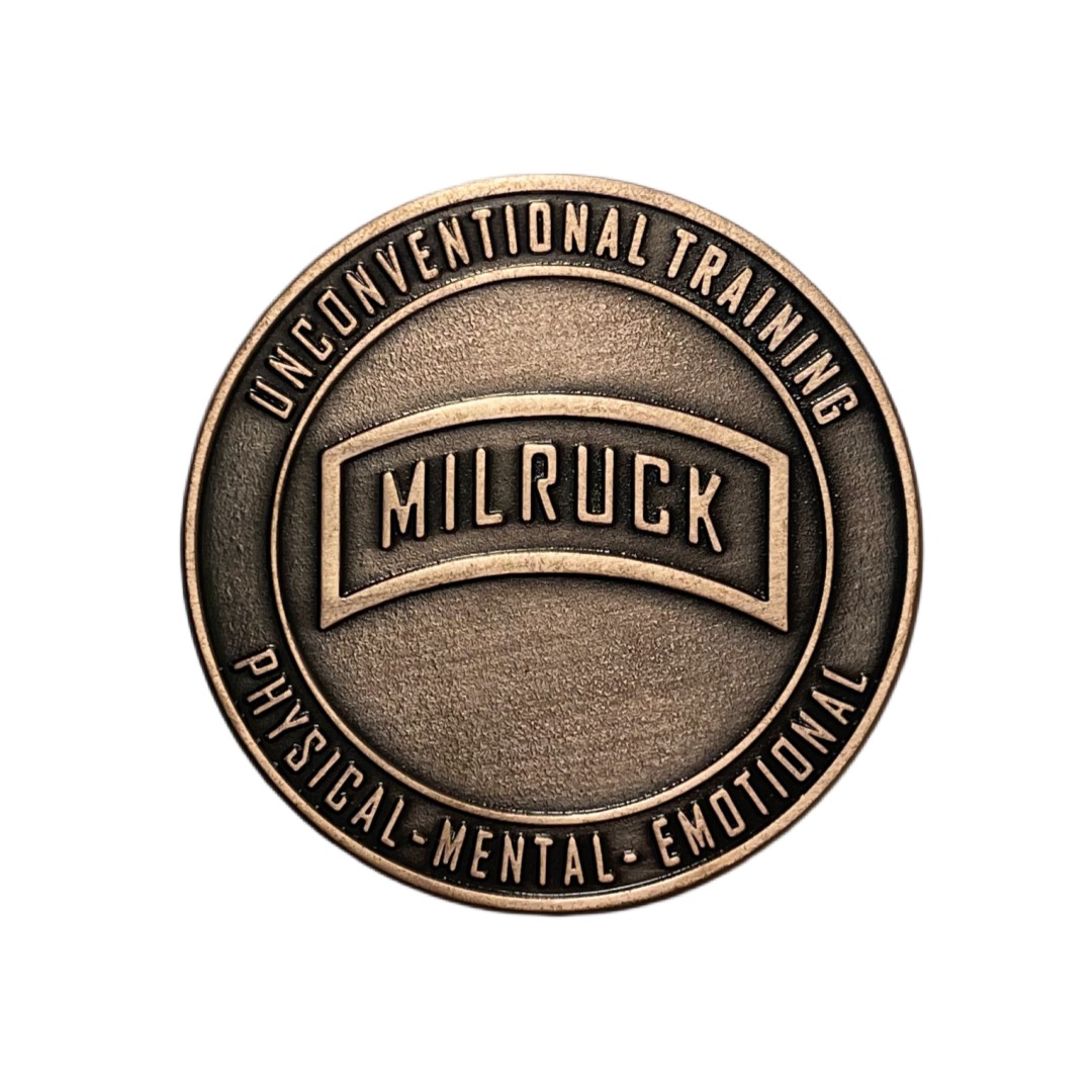 Custom MILRUCK Unconventional Training Die Struck Challenge Coin