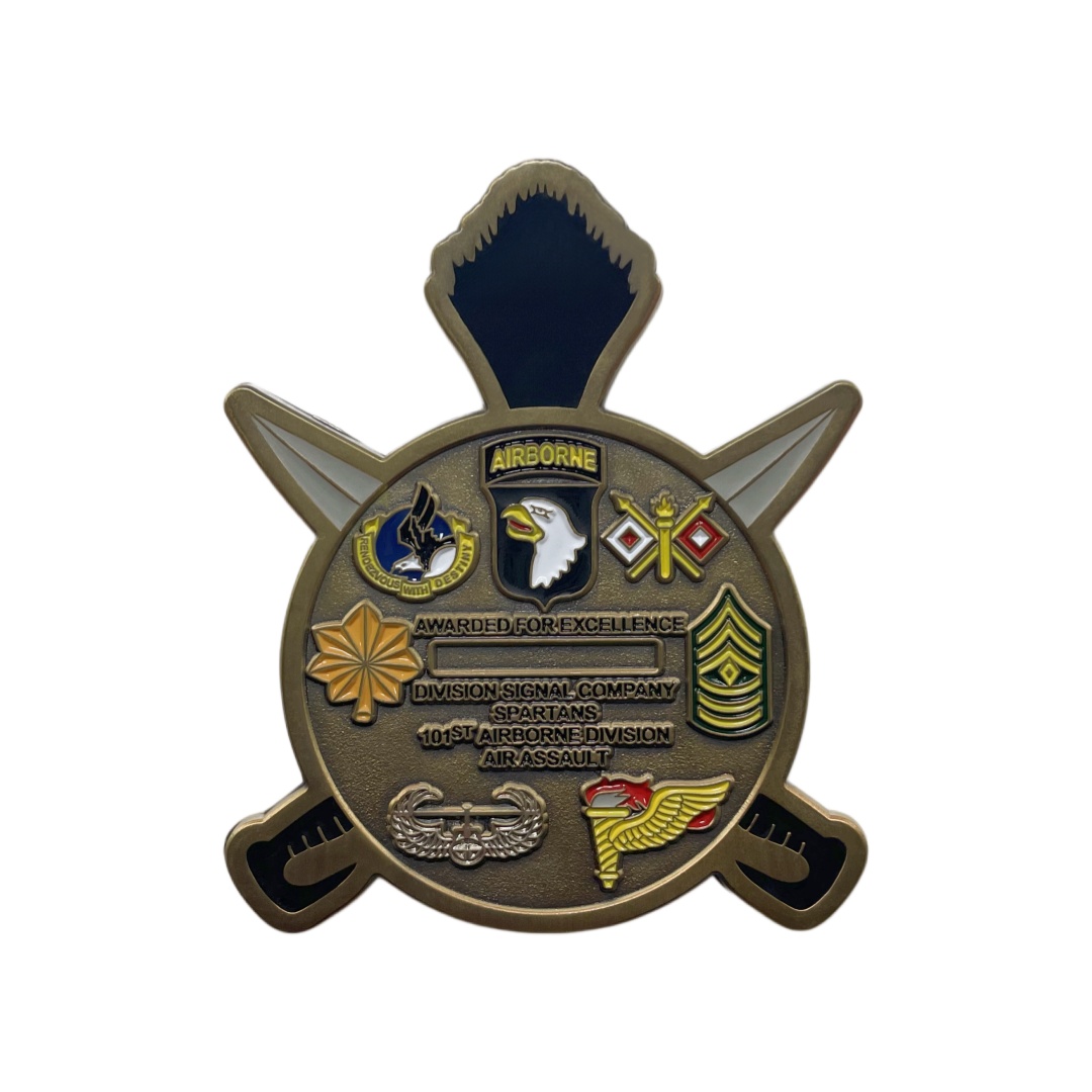 Custom 101st Airborne Division Excellence Zinc Alloy Challenge Coin