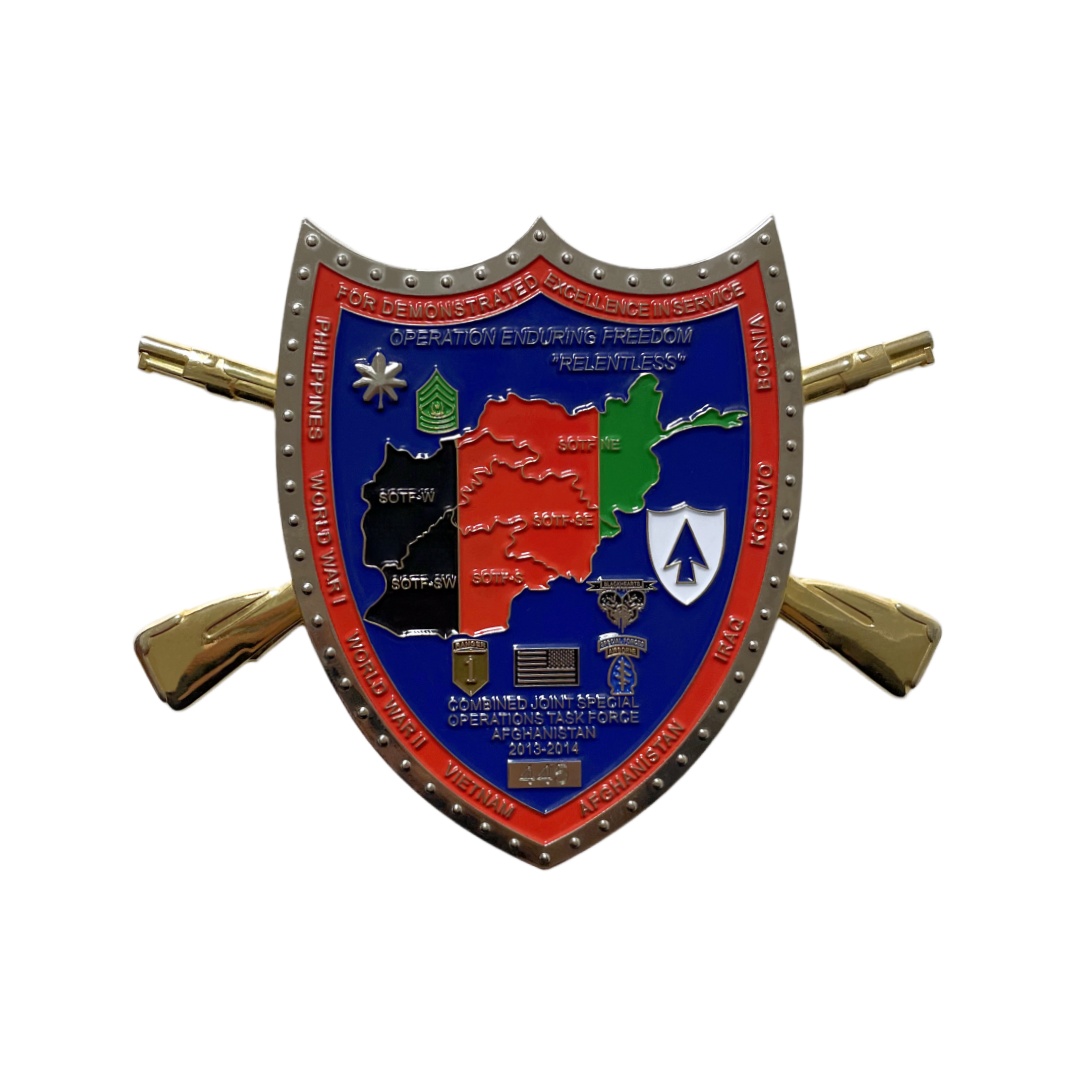 Custom Operation Enduring Freedom Combined Joint Task Force Zinc Alloy Challenge Coin