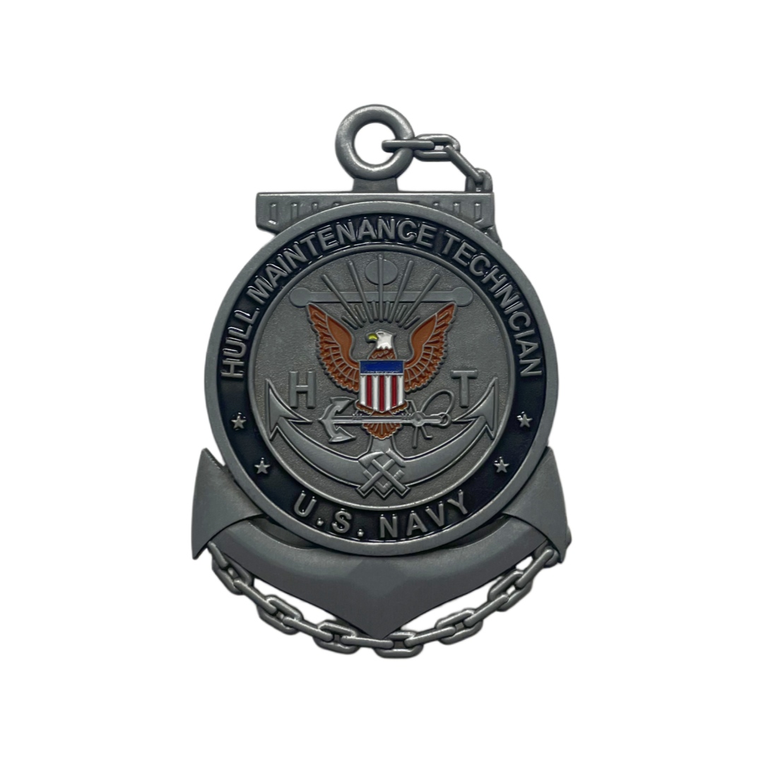 Custom U.S. Navy Hull Maintenance Technician Zinc Alloy Challenge Coin