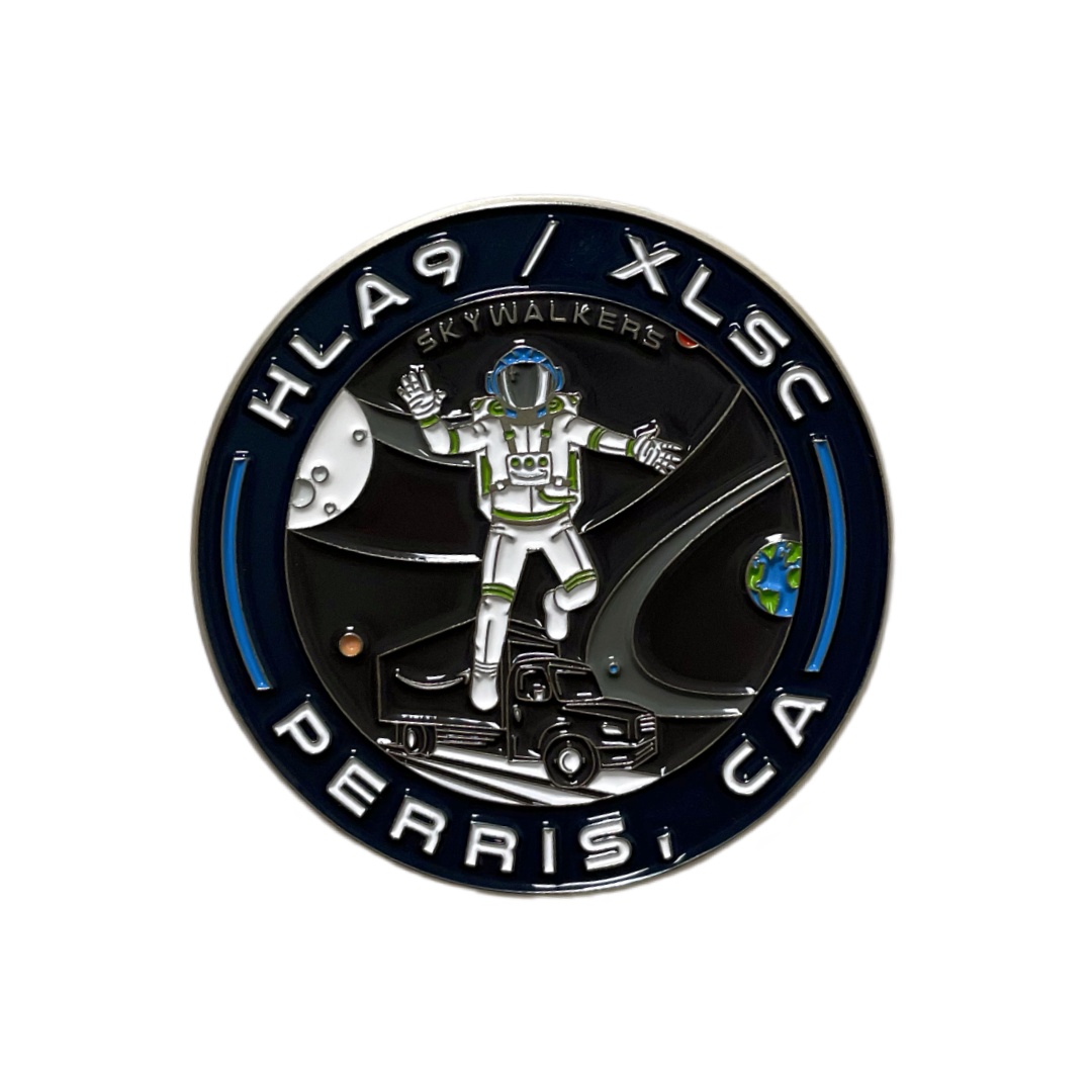 Custom HLA9 XLSC Skywalkers Astronaut Space Truck Round Commemorative Soft Enamel Badges