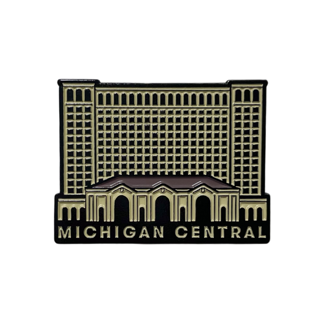 Custom Michigan Central Vintage Building Commemorative Dyed Metal Badges