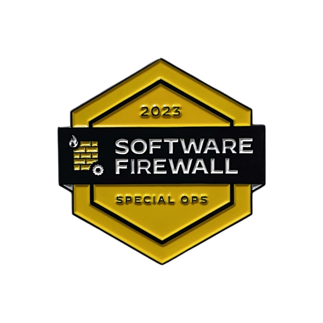 Custom 2023 Software Firewall Special Ops Brick Graphic Hexagon Commemorative Dyed Metal Badges