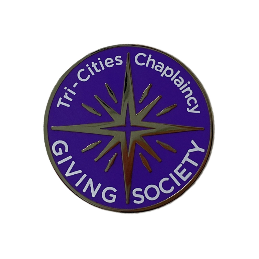 Custom Tri-Cities Chaplaincy Giving Society Compass Star Round Commemorative Hard Enamel Badges
