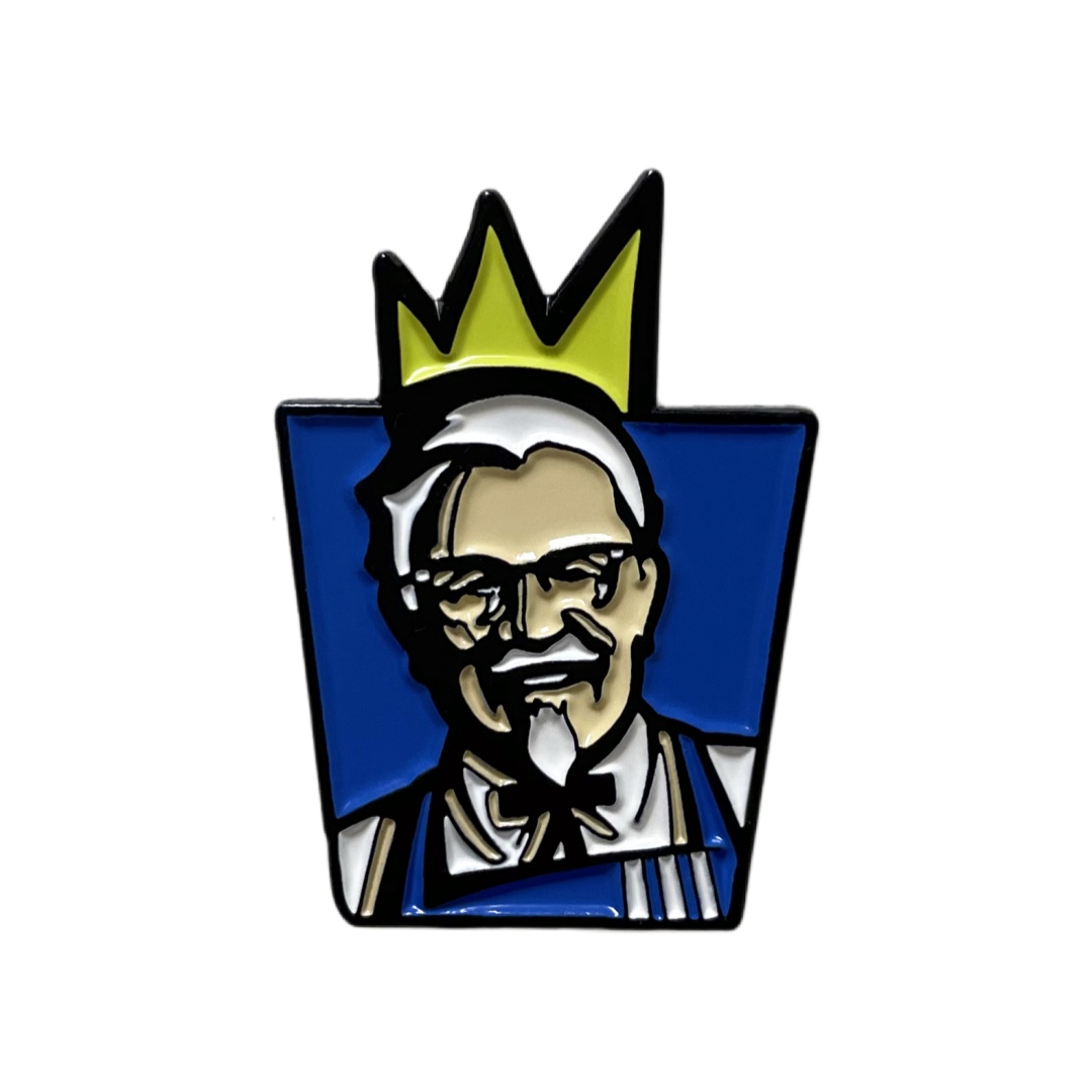 Custom KFC Colonel Sanders Corporate Dyed Metal Badges