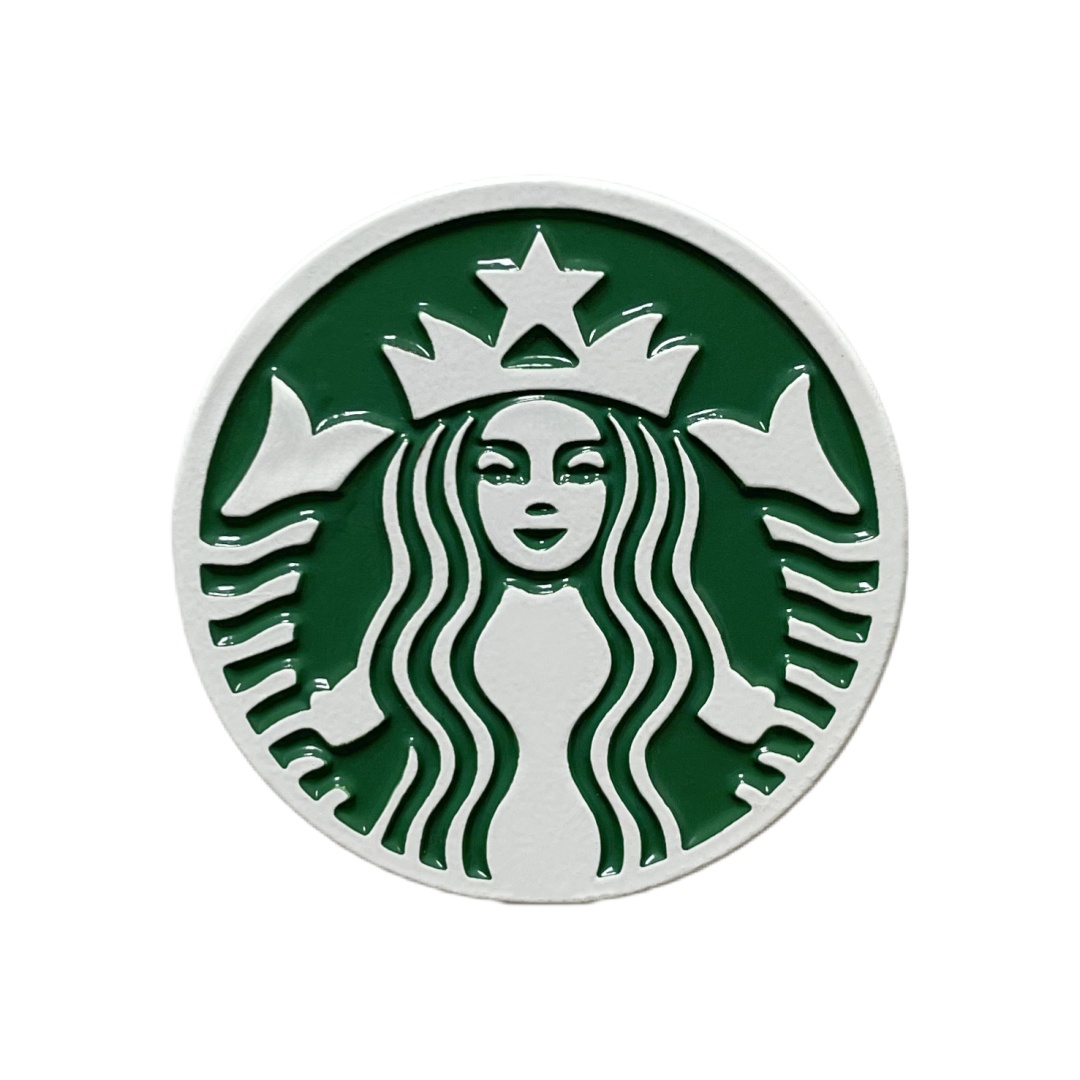 Custom Classic Starbucks Siren Logo Corporate Dyed Metal Badges