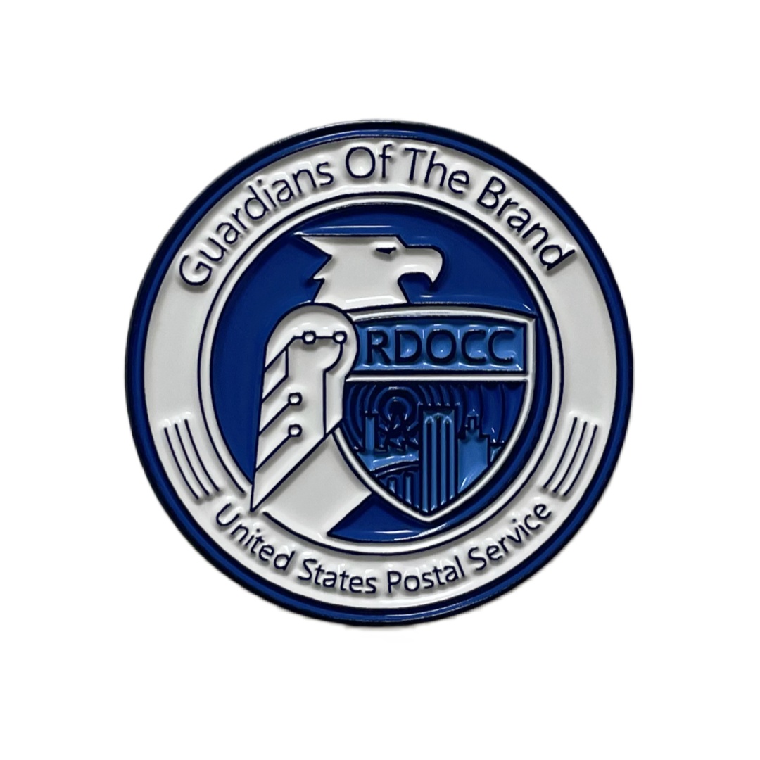 Custom USPS RDOCC Eagle Shield Corporate Dyed Metal Badges