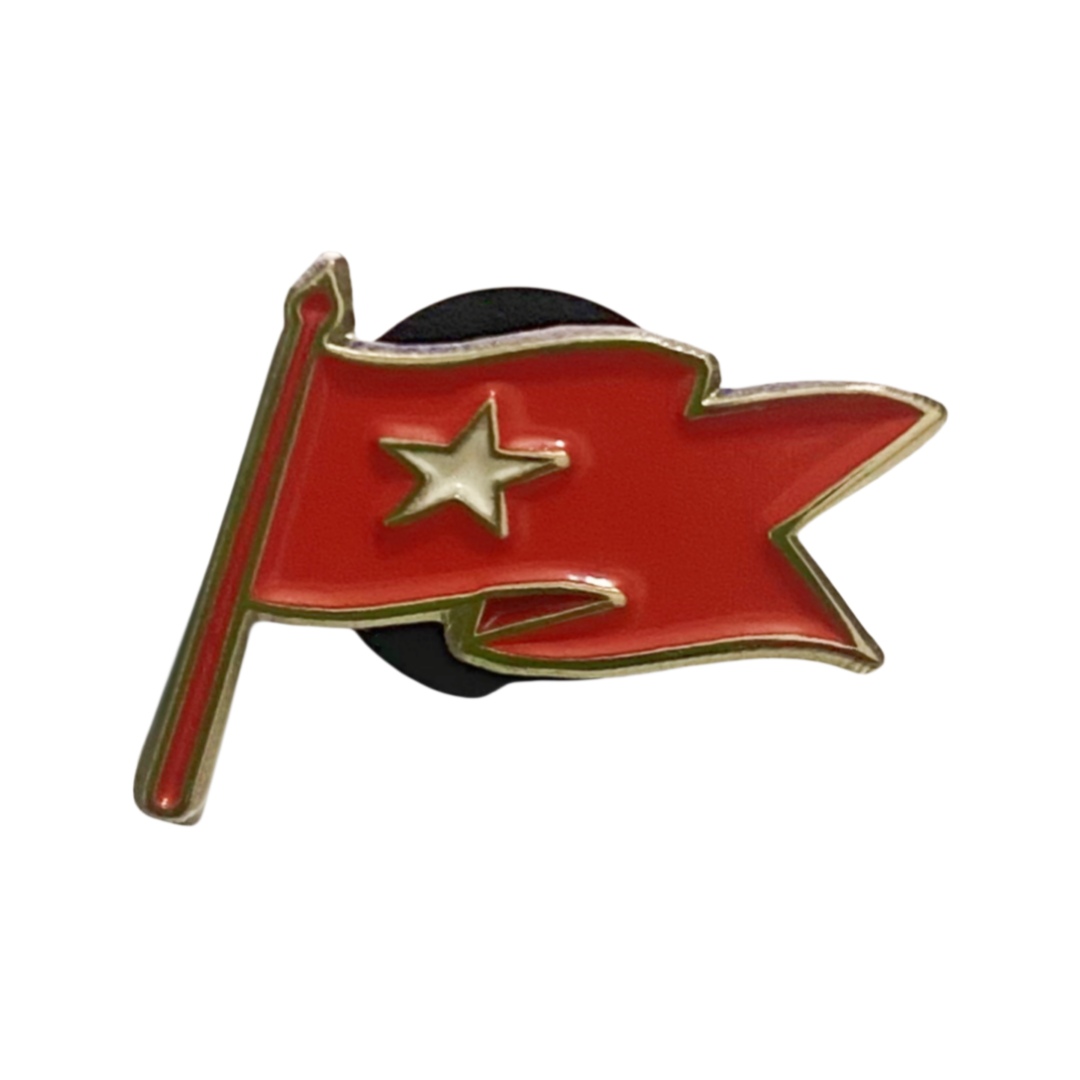 Custom Red Single Star Mini Flag Graphic Soft Enamel Flag Pins