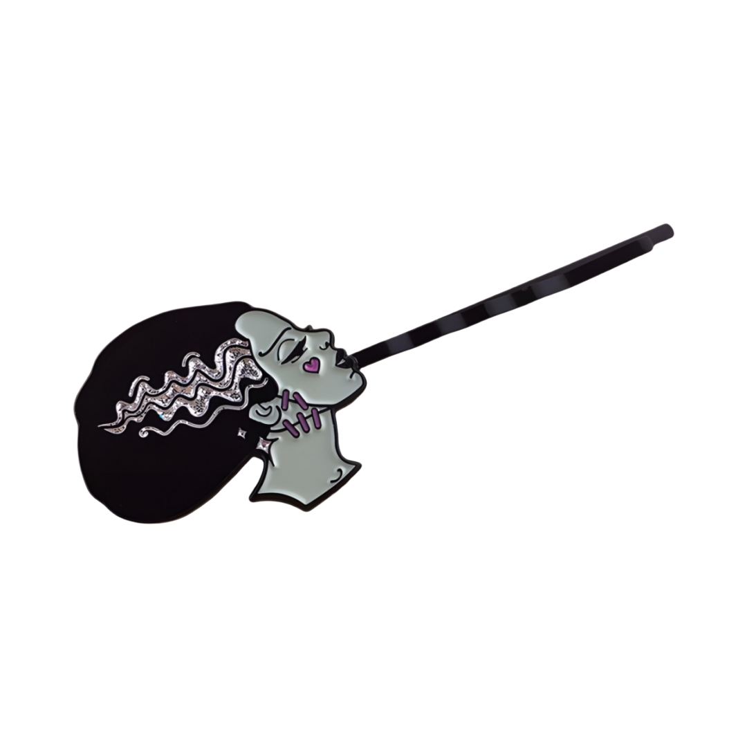 Custom Bride Of Frankenstein Cartoon Character Soft Enamel Hair Pins