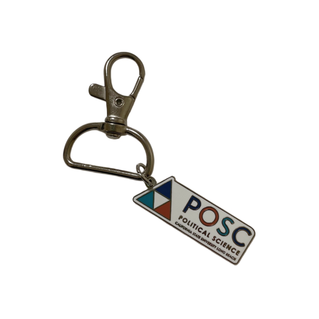 Custom POSC Political Science Cal State Long Beach Triangle Logo Hard Enamel Keychains