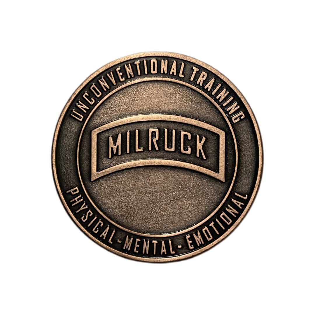 Custom Milruck Unconventional Training Round Die Struck Pins