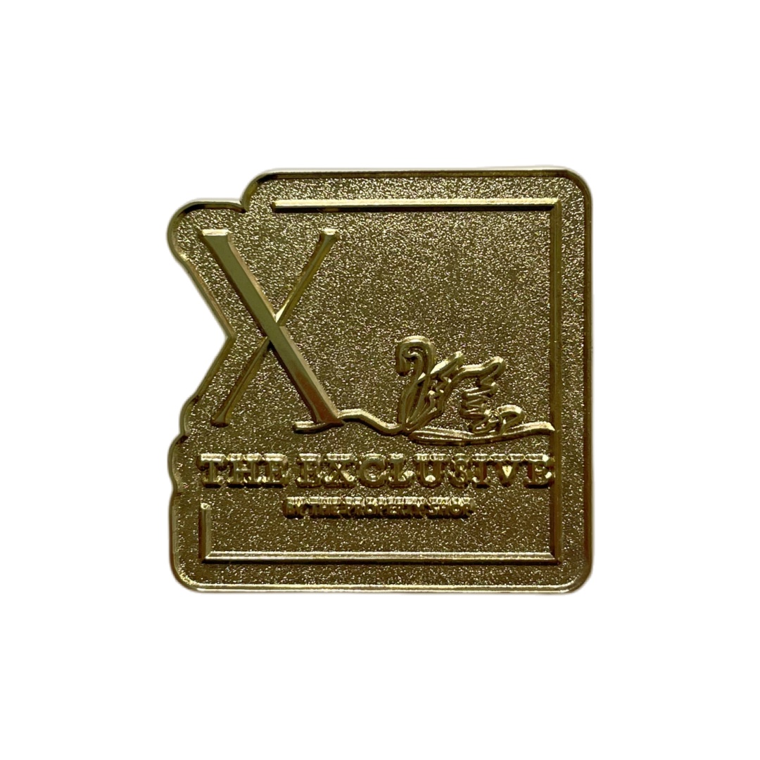 Custom The Exclusive Property Shop Logo Die Struck Pins