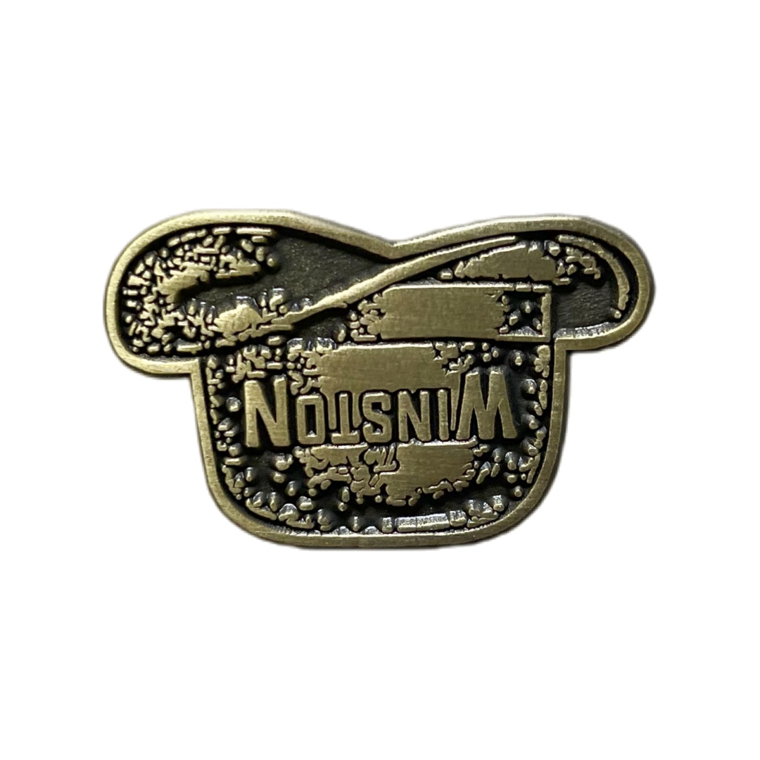 Custom Winston Logo Antique Bronze Die Struck Pins