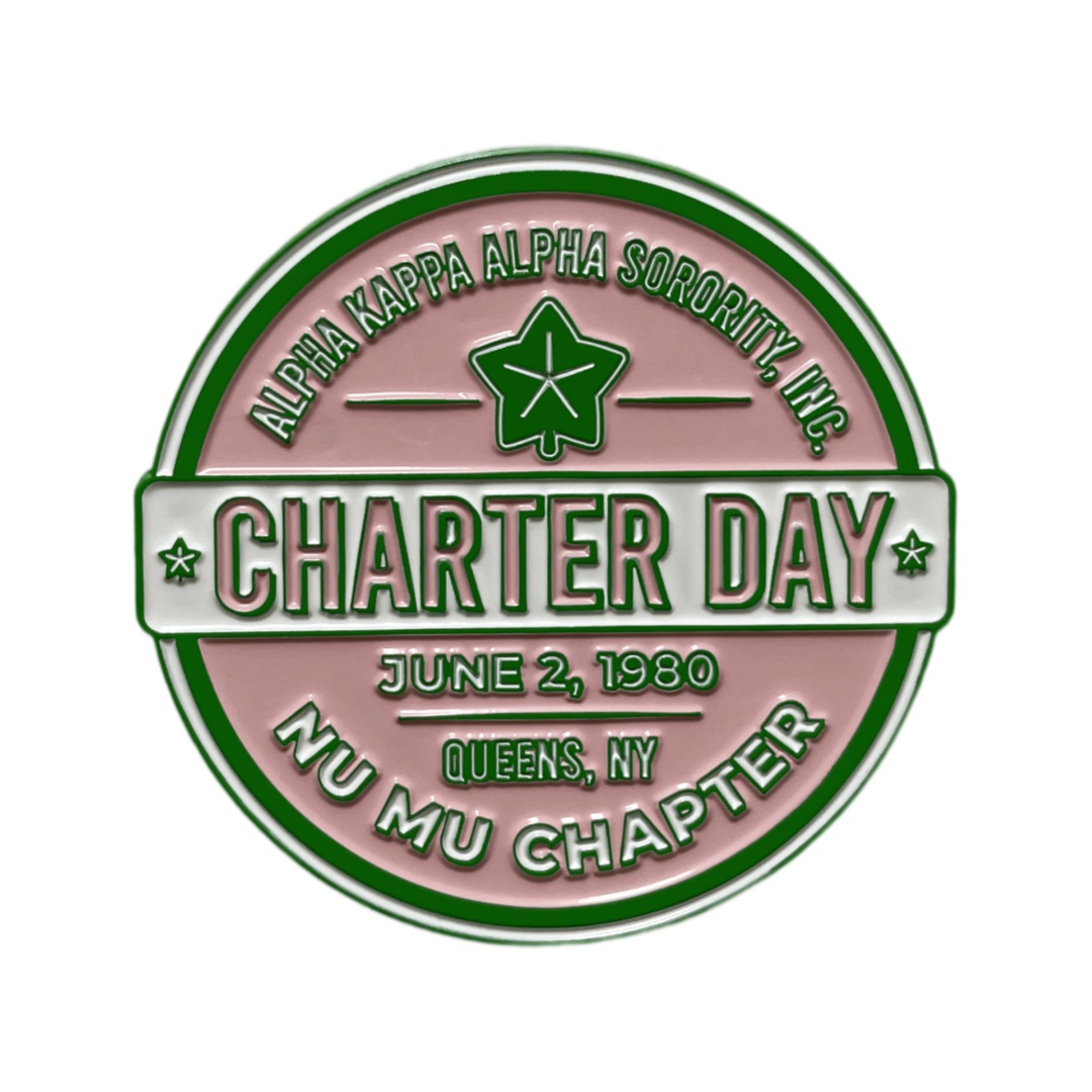 Custom AKA Charter Day Graphic Dyed Metal Pins