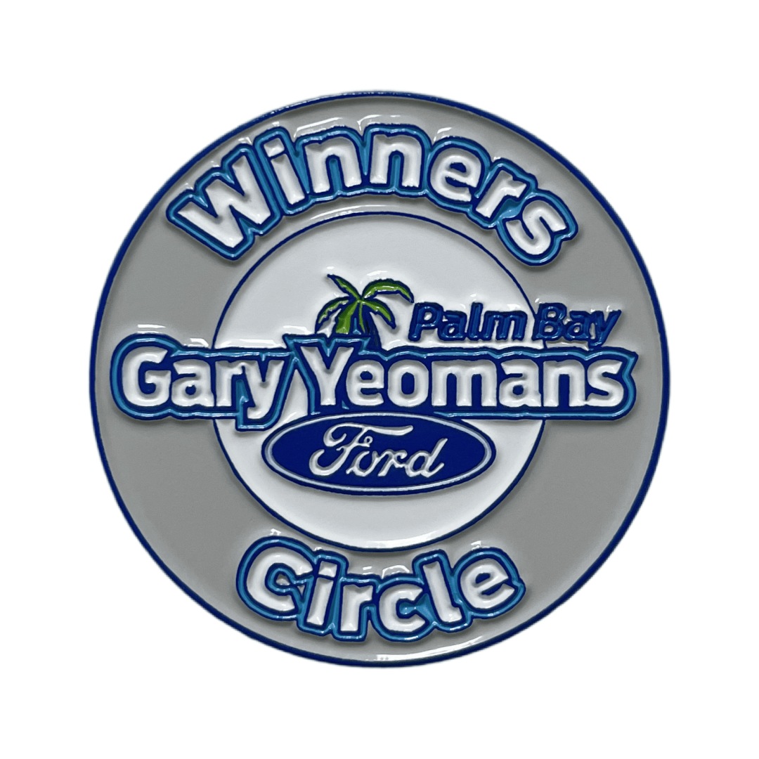 Custom Gary Yeomans Ford Winners Circle Graphic Dyed Metal Pins