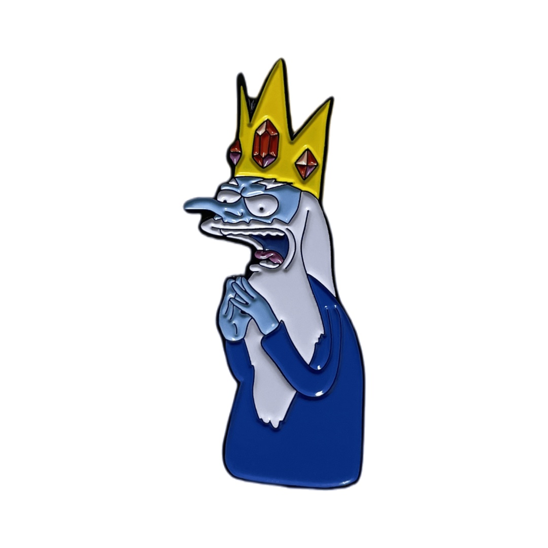 Custom Adventure Time Ice King Cartoon Character Dyed Metal Pins