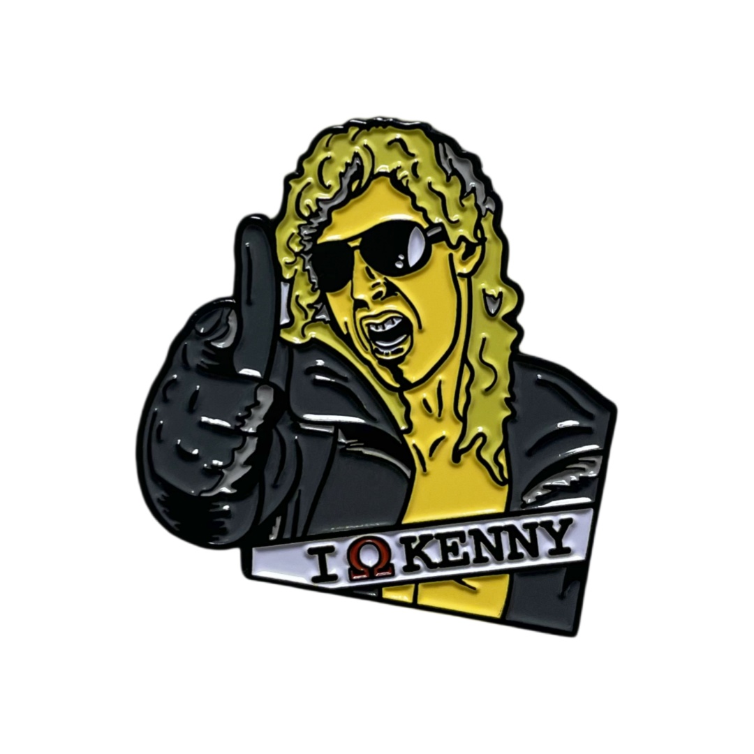 Custom Rockstar Kenny Cartoon Character Dyed Metal Pins