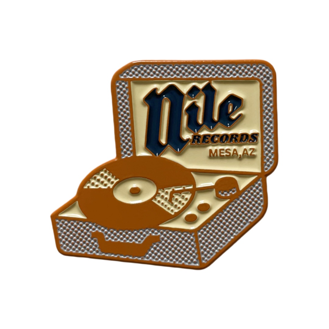 Custom Nile Records Turntable Graphic Dyed Metal Pins