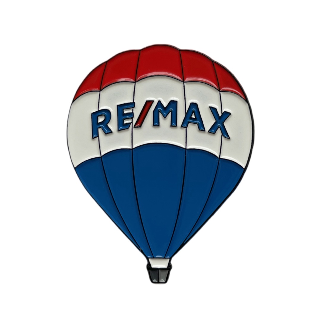 Custom RE/MAX Hot Air Balloon Brand Graphic Dyed Metal Pins