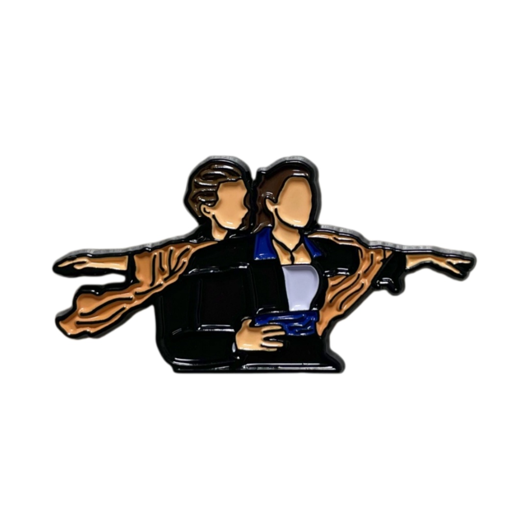 Custom Titanic Jack And Rose Movie Graphic Dyed Metal Pins