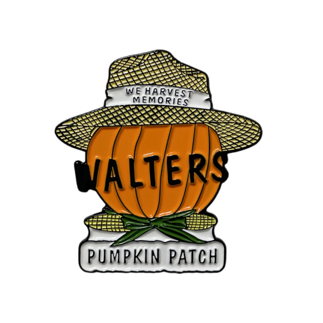 Custom Walters Pumpkin Patch Fall Graphic Dyed Metal Pins