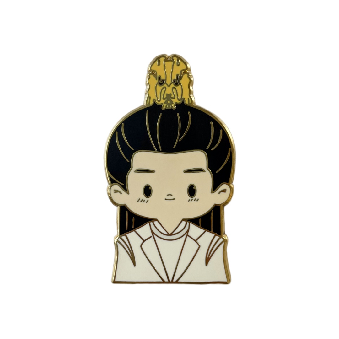 Custom Ancient Chinese Prince With Topknot Cartoon Hard Enamel Pins