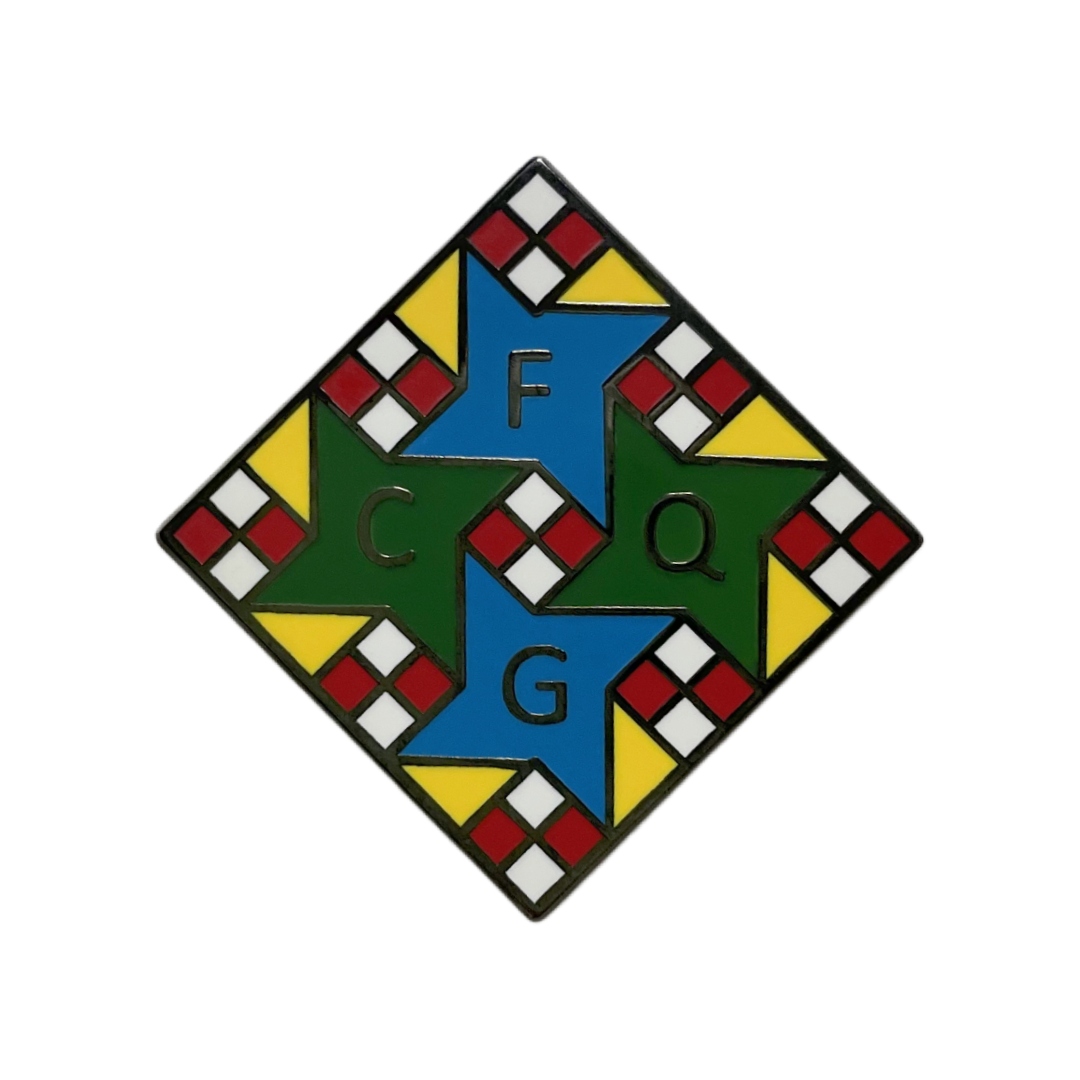 Custom CFQG Geometric Star Diamond Hard Enamel Pins