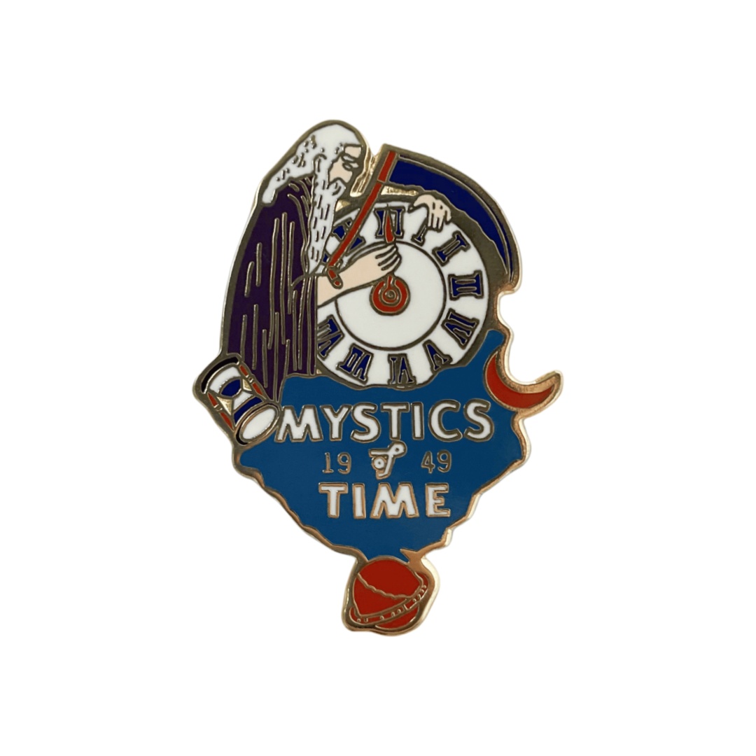 Custom Mystics of Time Wizard With Clock Hard Enamel Pins