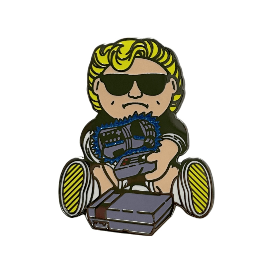 Custom Retro Gamer Boy with Sunglasses and Console Hard Enamel Pins