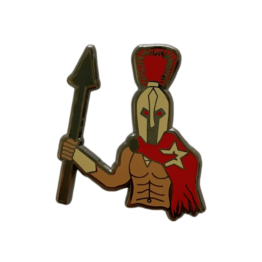Custom Spartan Warrior With Spear Hard Enamel Pins
