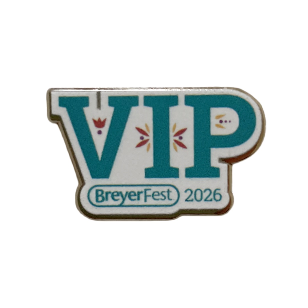 Custom BreyerFest 2026 VIP Text Brand Graphic Offset Printed Epoxy Pins