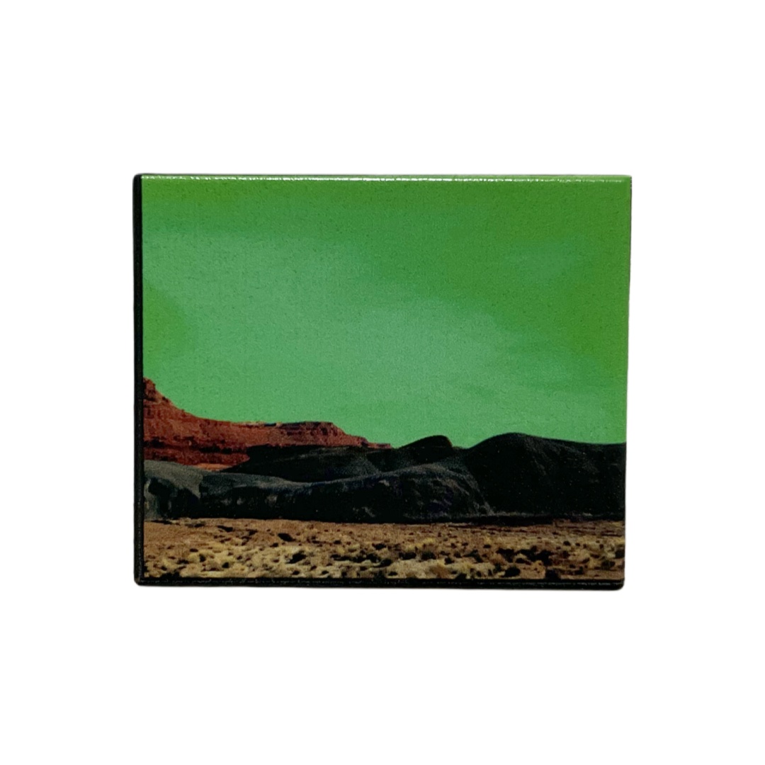 Custom Desert Mountain Scenery Photo Graphic Offset Printed Epoxy Pins