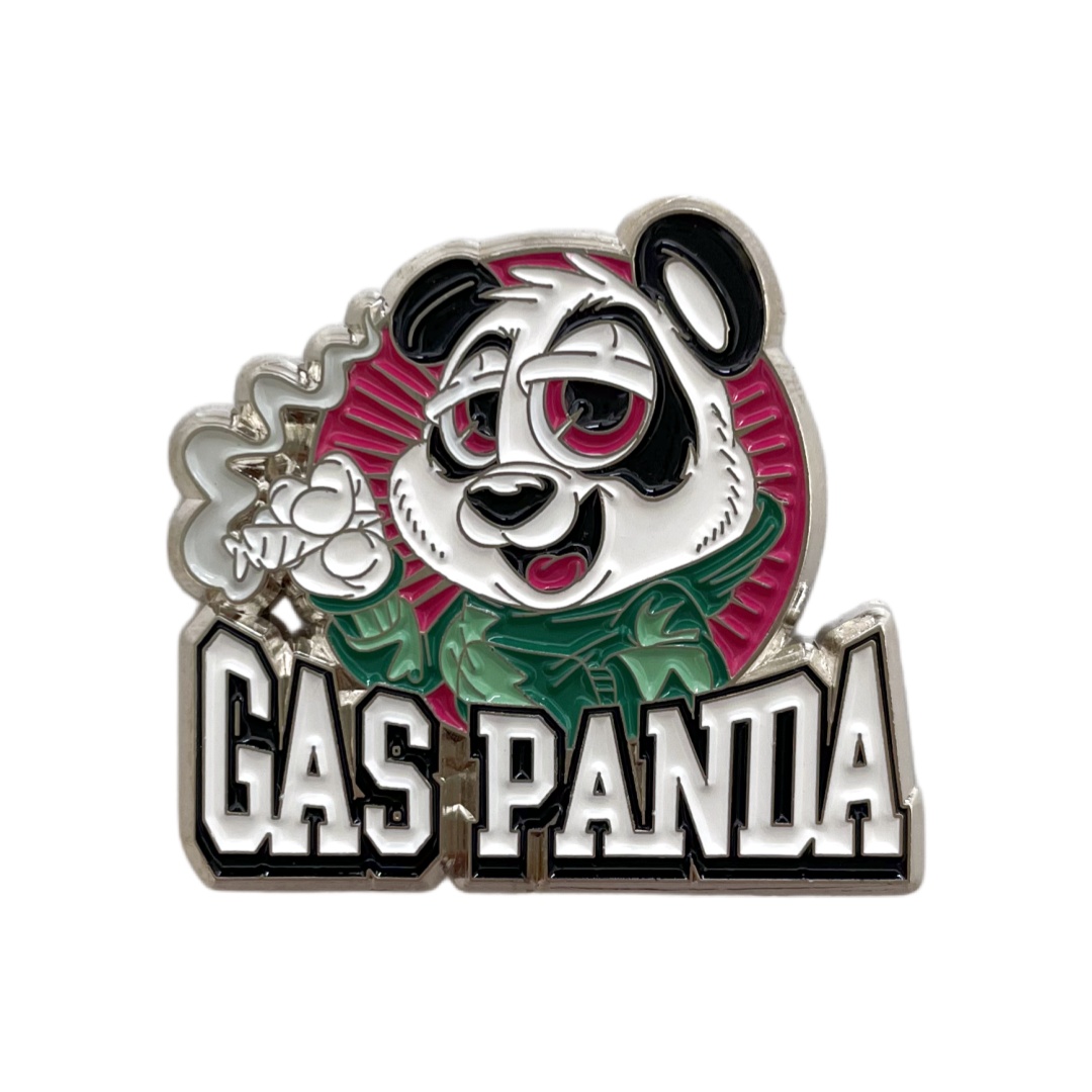 Custom Gas Panda Smoke Graphic Cartoon Soft Enamel Pins