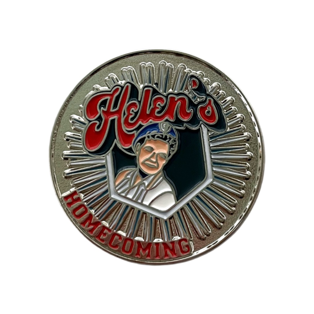 Custom Helen's Homecoming Portrait Burst Round Soft Enamel Pins