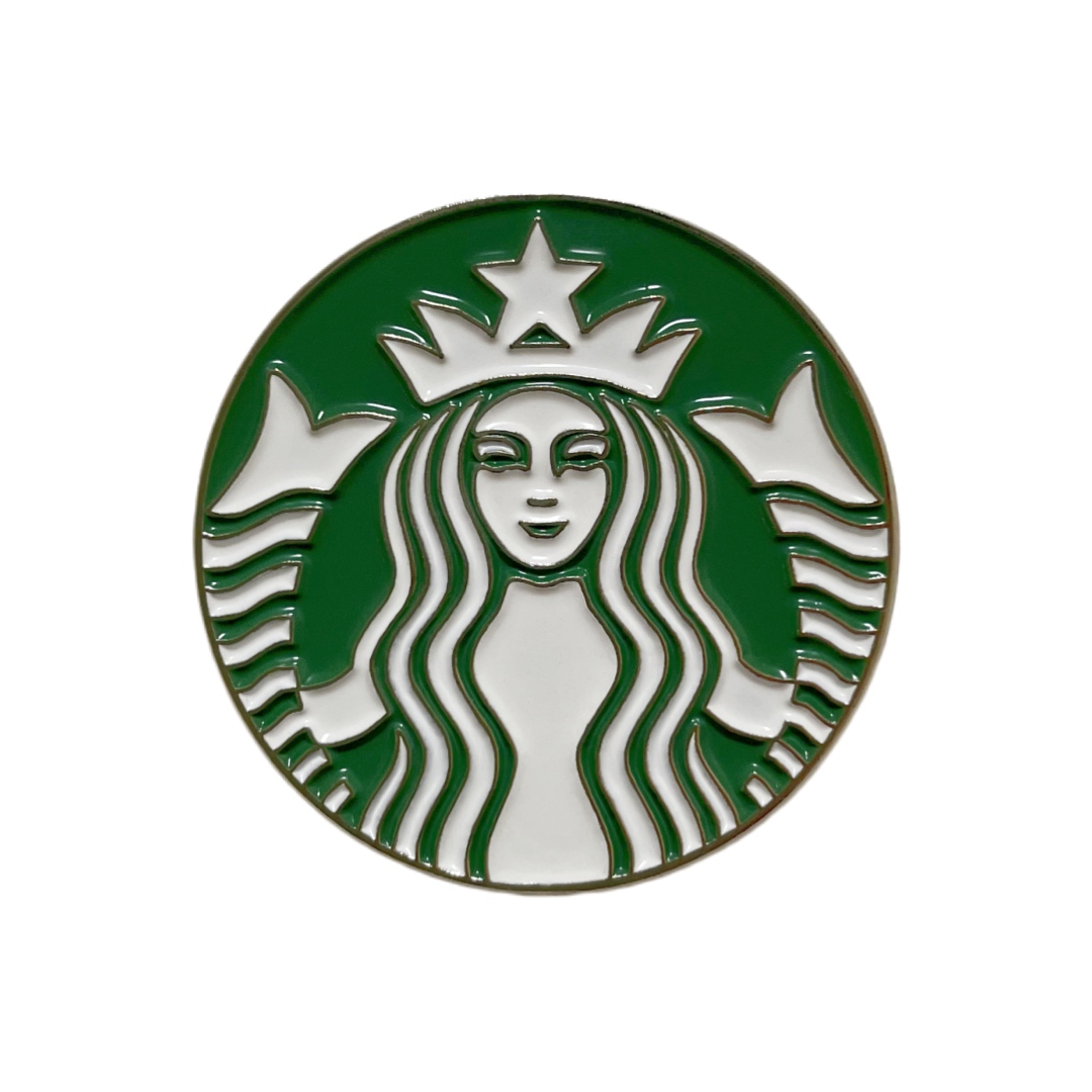 Custom Classic Starbucks Mermaid Siren Round Soft Enamel Pins