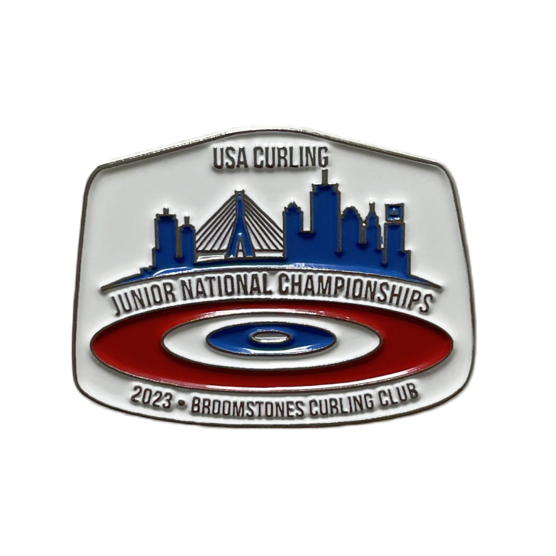 Custom USA Curling Junior National Championship City Skyline Soft Enamel Pins