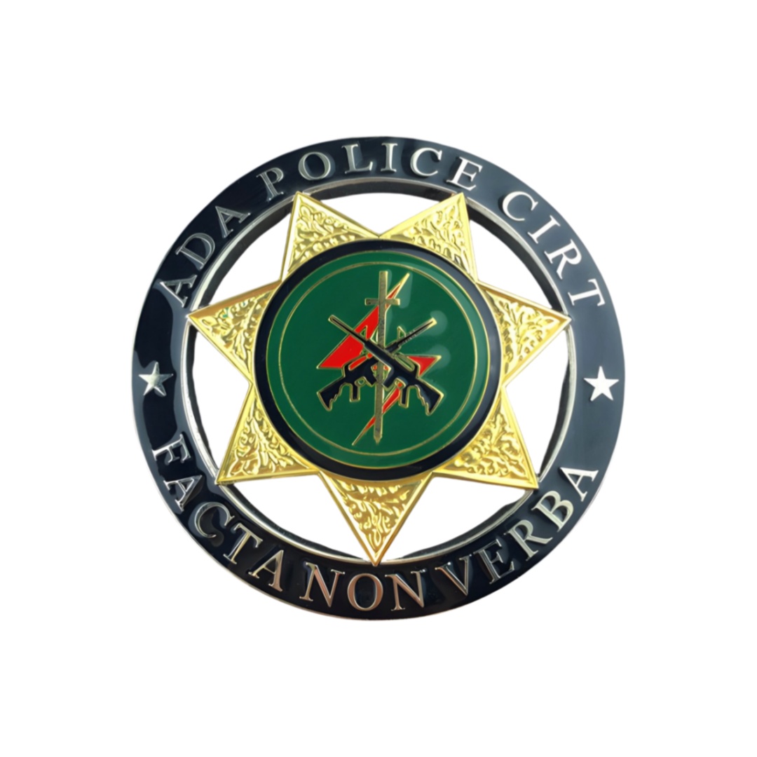 Custom Ada Police CIRT Six Point Star Circular Hard Enamel Badges