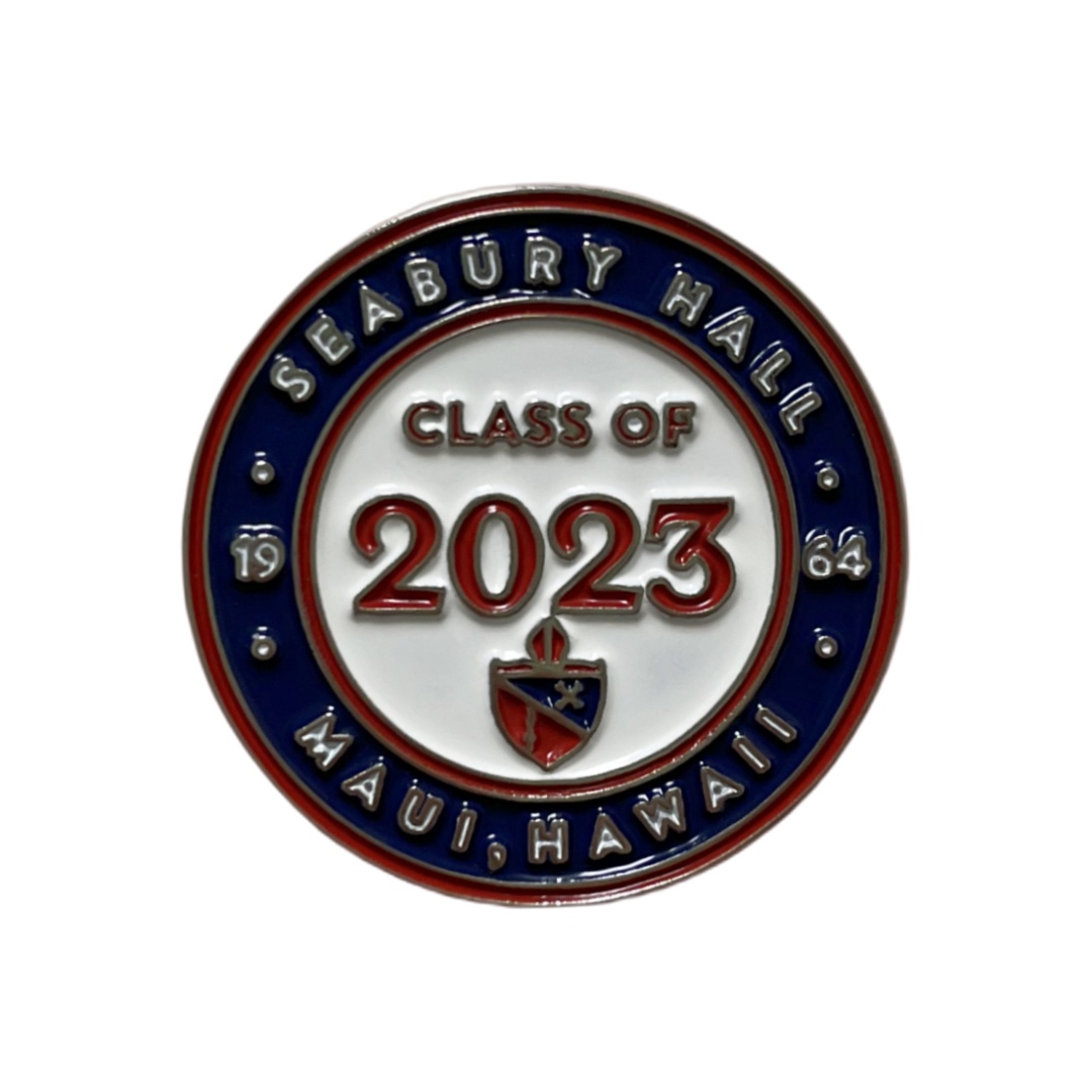Custom Seabury Hall Maui Hawaii Class Of 2023 Round Soft Enamel School Pins